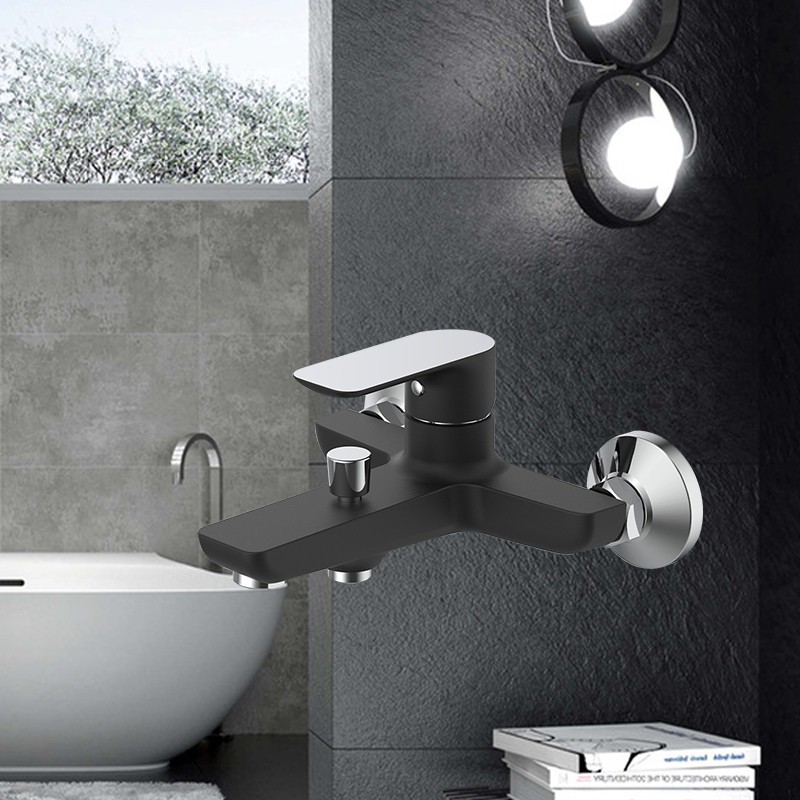 FRAP IF3002-6 Single Lever Bath Shower Mixer Black